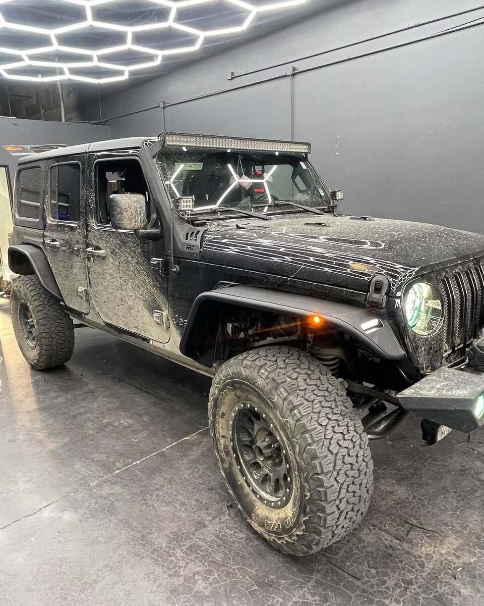 Muddy off-road Jeep before professional cleaning by DA1MAMBA