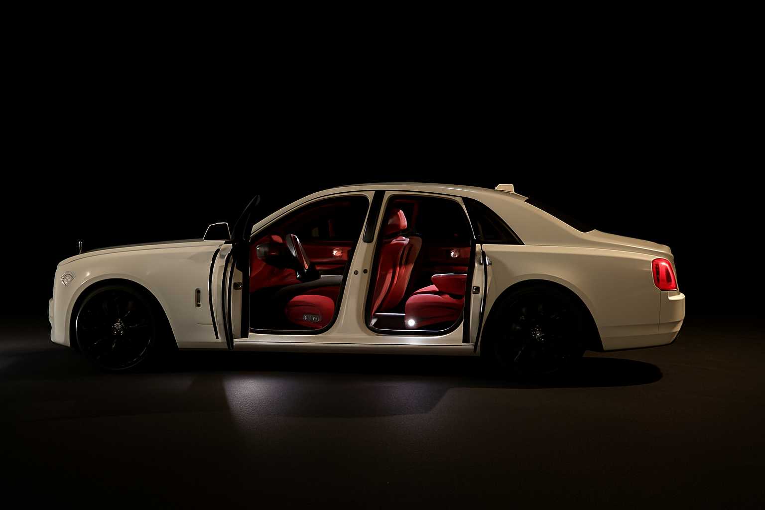 Rolls Royce Ghost luxury car receiving premium mobile detailing service